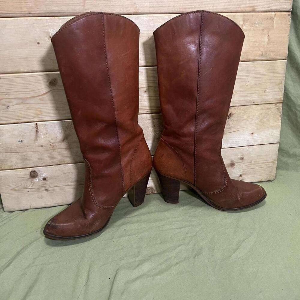 Vintage 1970s Brazil Boho Chic Western Cowboy Boots Womens size 7.5 - Picture 4 of 8